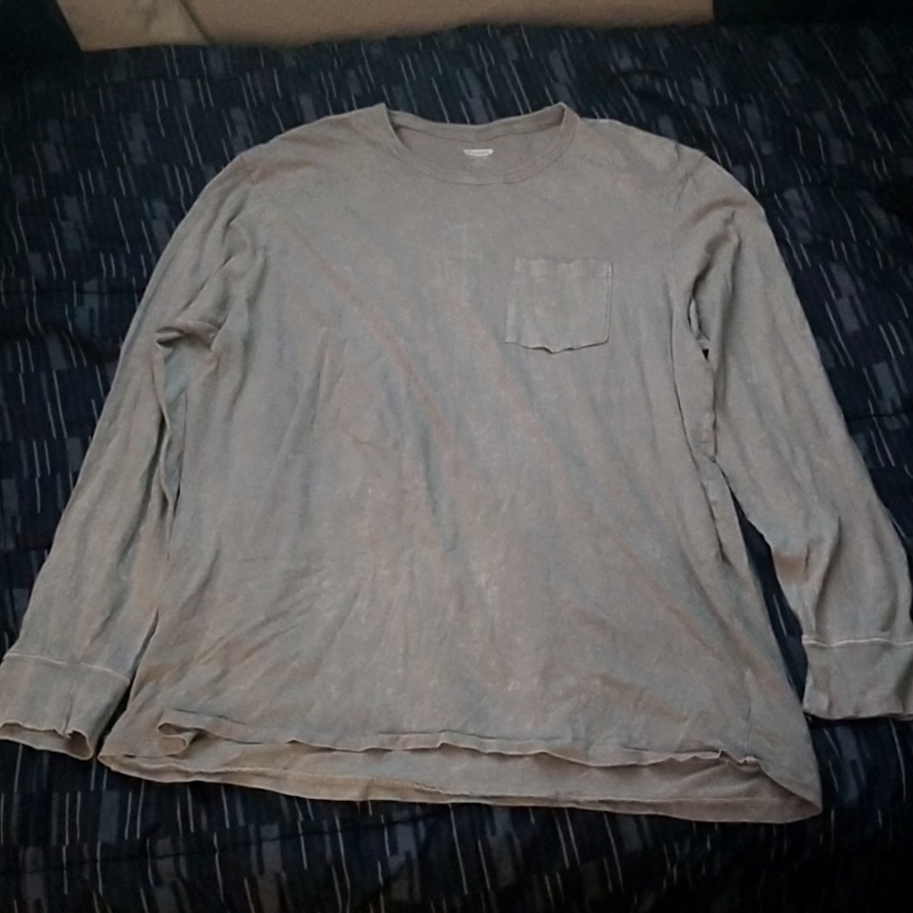 Big and Tall grey Silver long sleeve